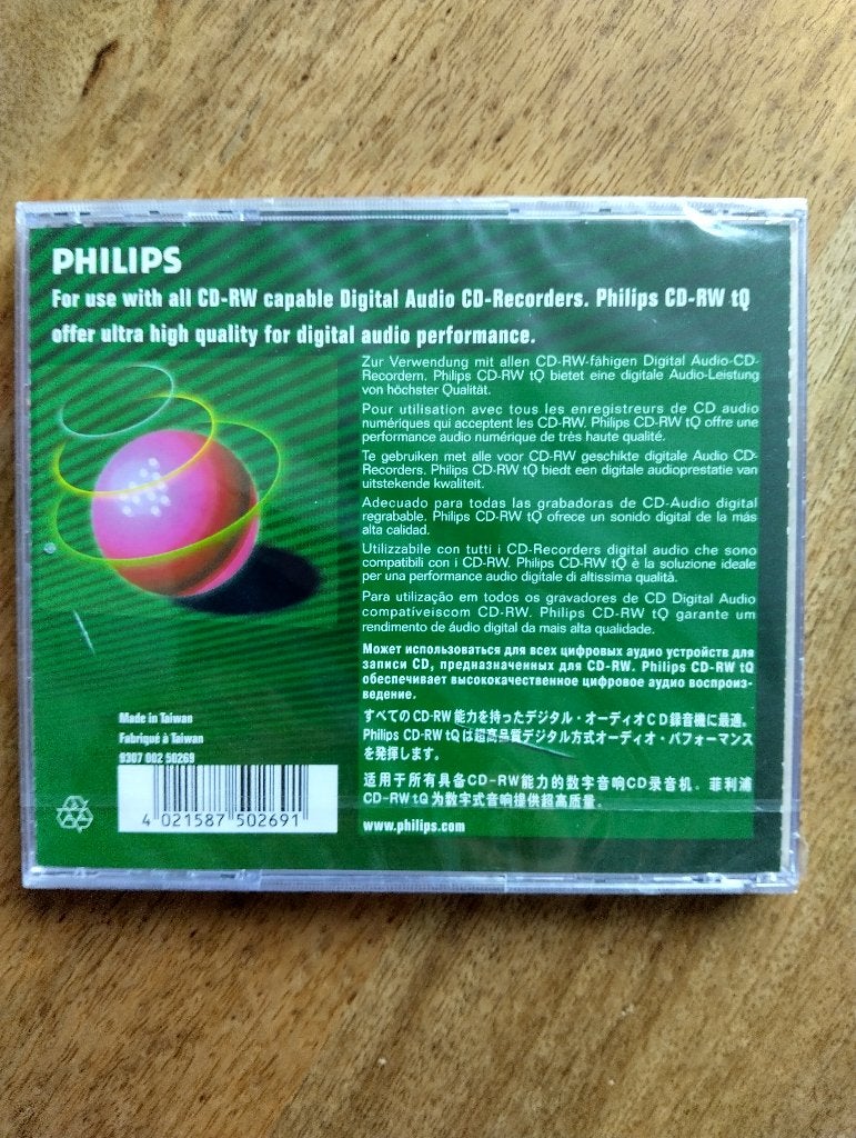 PHILIPS 74 CD-RW TQ AUDIO * Geschikt Voor Audio CD Recorders, Computers en Software, Philips, Herschrijfbaar, Cd, Nieuw