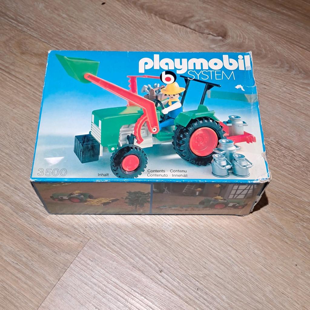 Vintage Playmobil Set 3500 Tractor met Voorlader (1976), Ophalen of Verzenden, Gebruikt