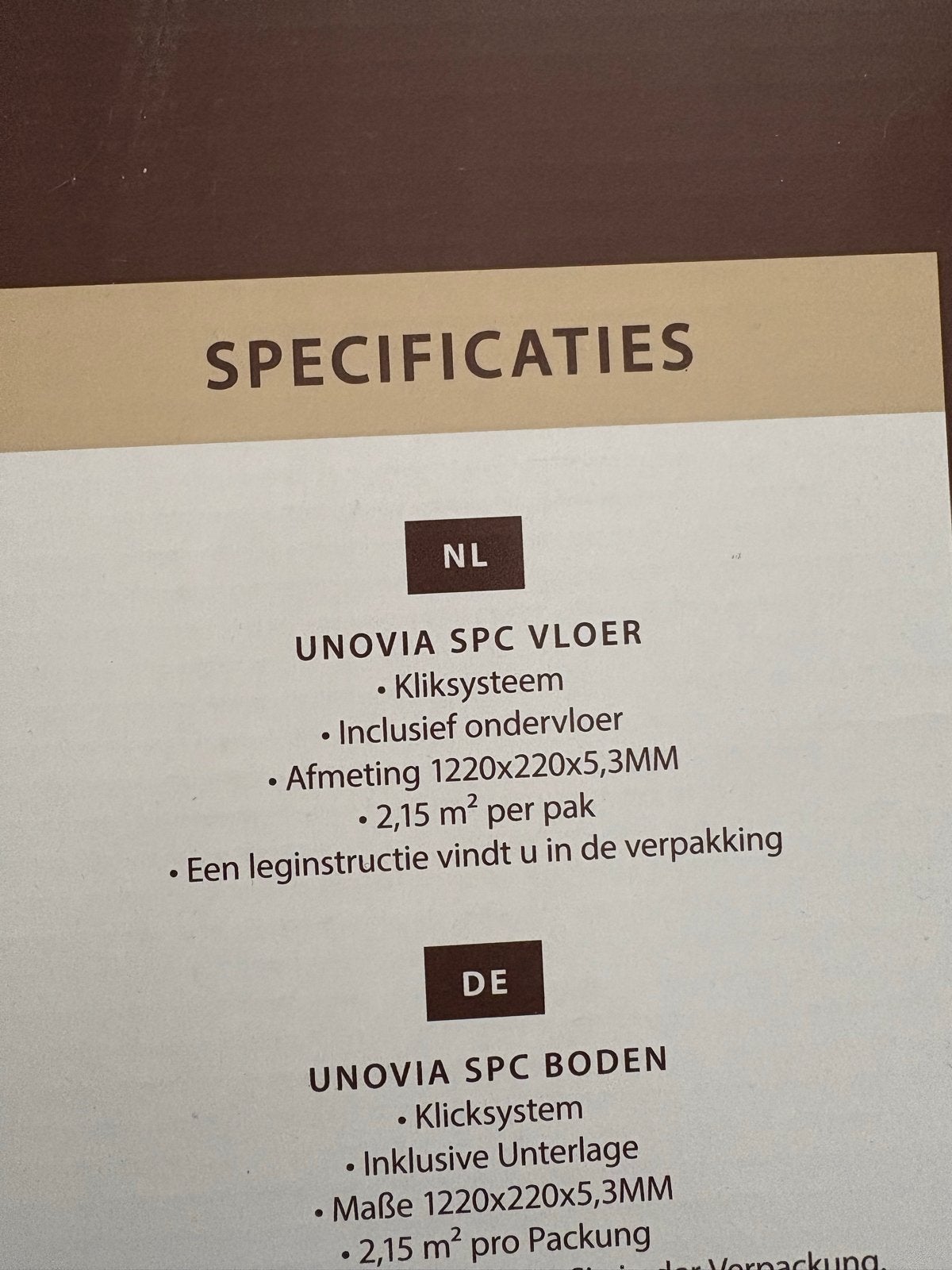 UNOVIA SPC Klikvloer Kansas Bruin Eiken - Vochtbestendig, Doe-het-zelf en Verbouw, Vloerdelen en Plavuizen, Ophalen, Kunststof