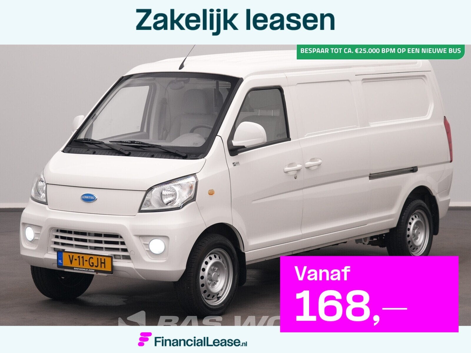 Cenntro Logistar 200V 100% Elektrisch 42kWh 260kmWLTP City 1, Stof, Gebruikt, 82 pk, Wit