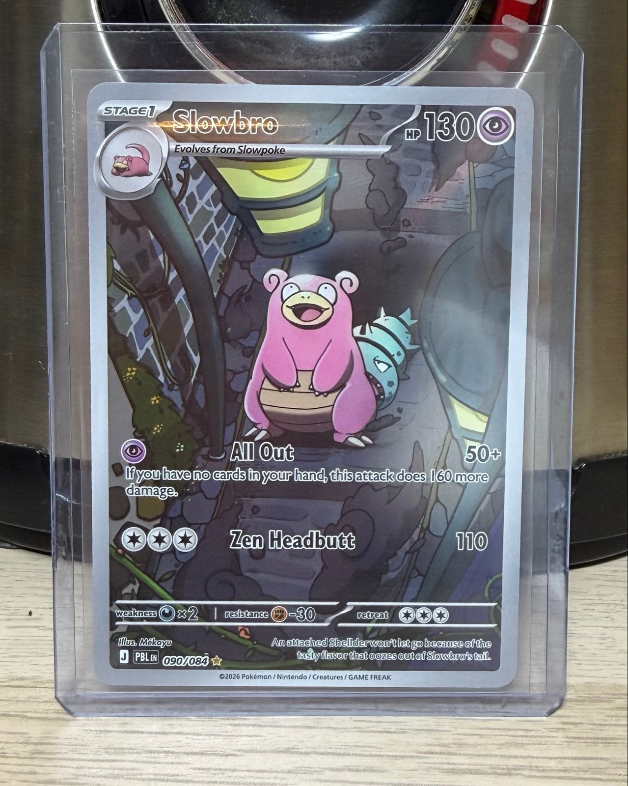 Slowbro 090/084 - Pokémon Kaart, Ophalen of Verzenden, Zo goed als nieuw, Losse kaart, Foil