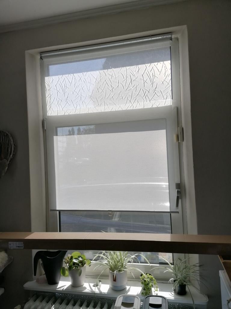 Licht doorlatend rolgordijn, wit, 100x195 cm, Huis en Inrichting, Stoffering | Gordijnen en Lamellen, Gebruikt, Modern, functioneel