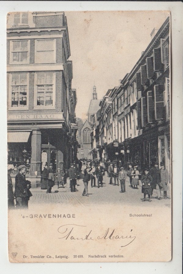 's Gravenhage, Schoolstraat, Ophalen of Verzenden, Voor 1920, Gelopen, Zuid-Holland