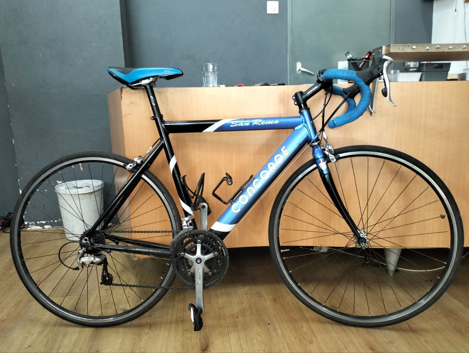 Concorde San Remo Racefiets - Blauw/Zwart, Fietsen en Brommers, Fietsen | Racefietsen, Overige merken, Aluminium, Ophalen of Verzenden