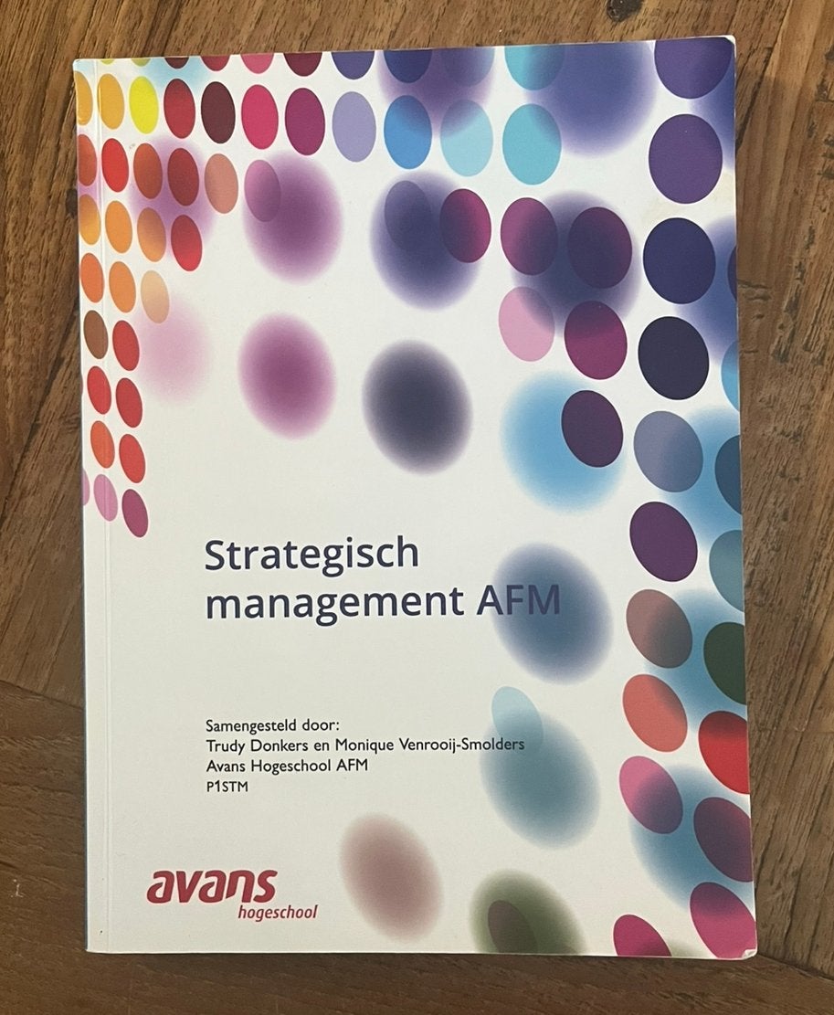 Strategisch management AFM, Boeken, Ophalen of Verzenden, Zo goed als nieuw, Overige niveaus, Nederlands