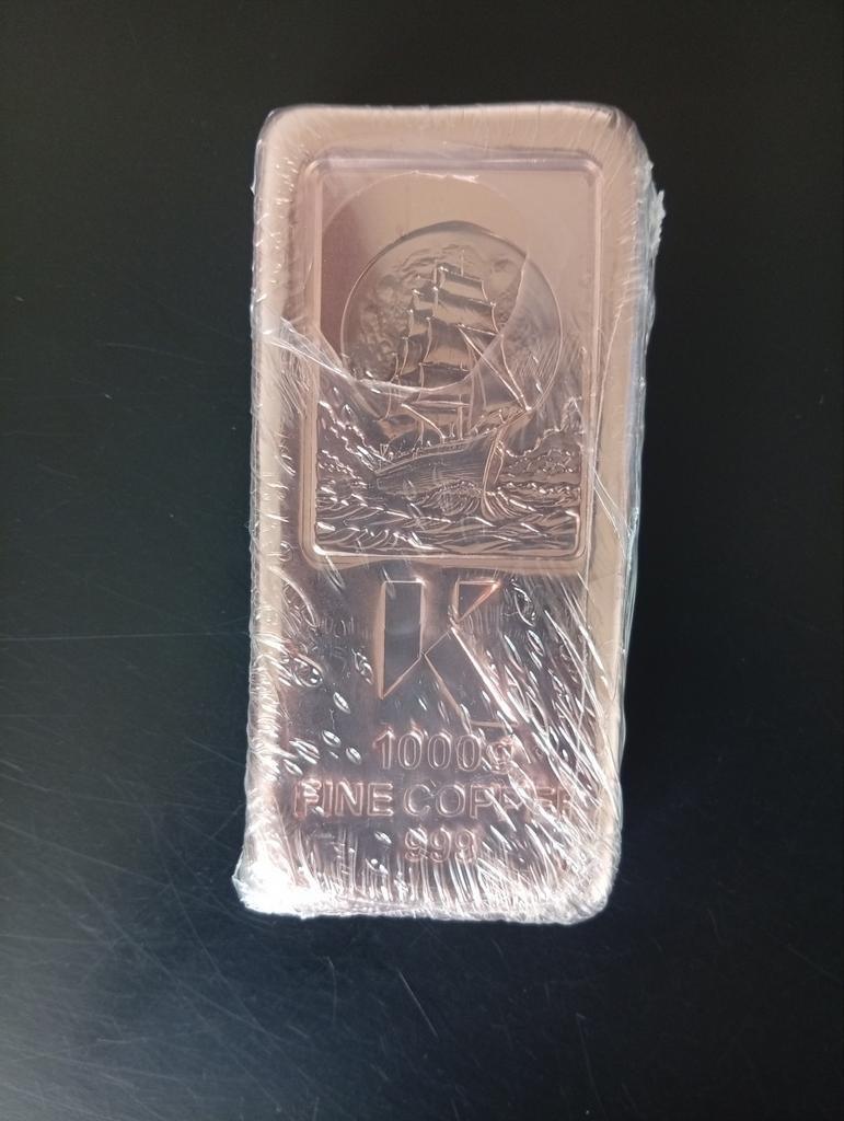 Te koop: 1000 gram Koperen Baar, Ophalen of Verzenden, Zilver