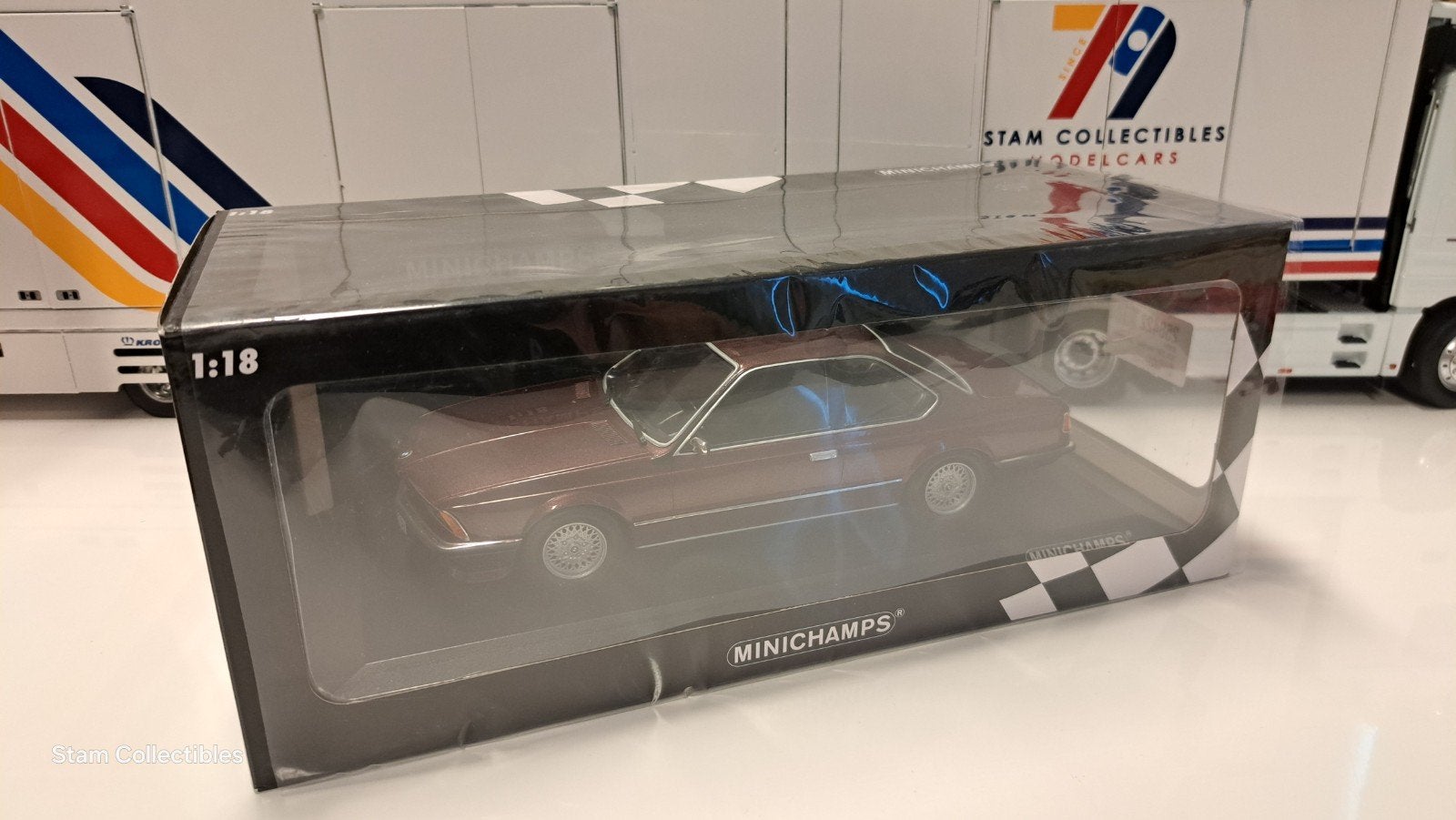 Minichamps BMW E24 635 CSI Red Metallic - 1982, Auto, Ophalen of Verzenden, Zo goed als nieuw, MiniChamps