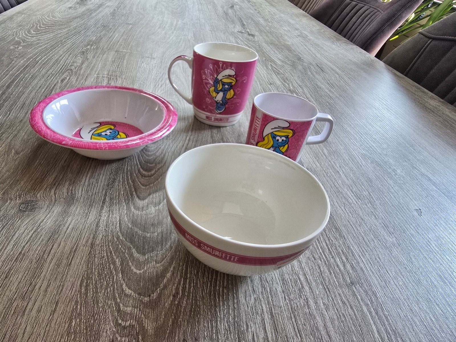 Smurfen servies, Huis en Inrichting, Keuken | Servies, Ophalen, Zo goed als nieuw, Porselein, Overige stijlen