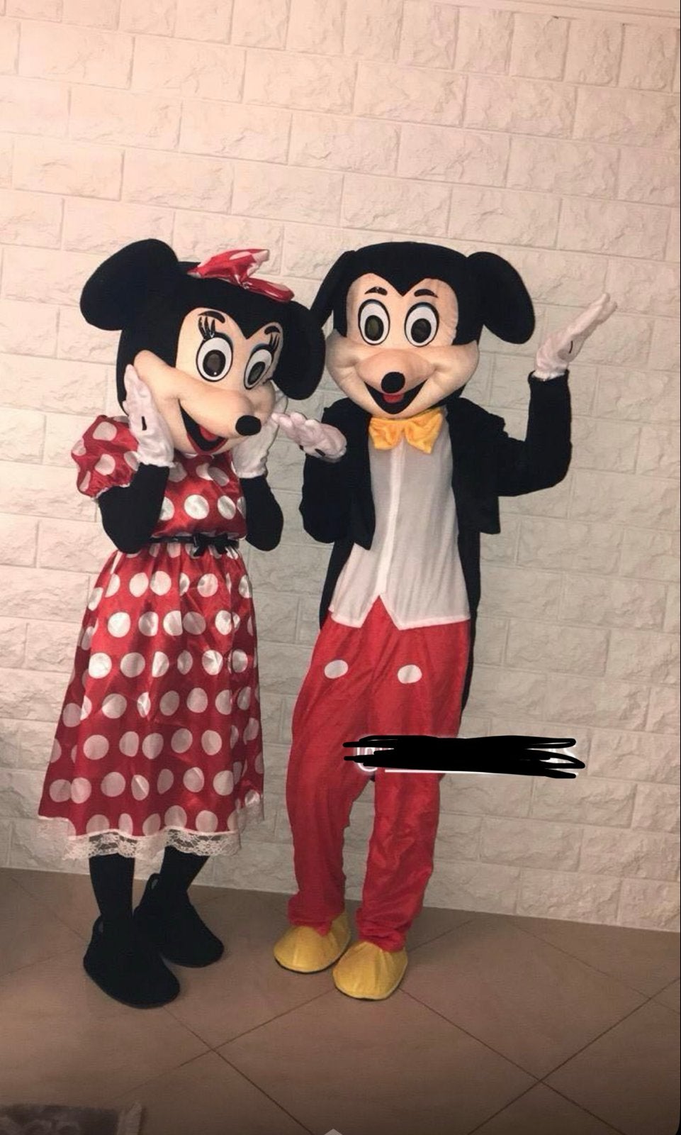 Mickey Mouse Mascotte Kostuum, Ophalen of Verzenden, Zo goed als nieuw, Pak of Jurk