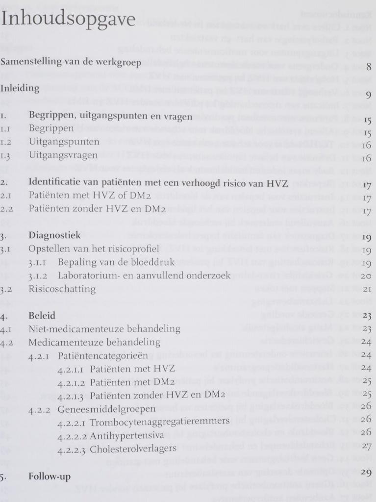 Richtlijn Cardiovasculair risicomanagement (CVRM) 2006, Verzenden, Beta, Gelezen, HBO
