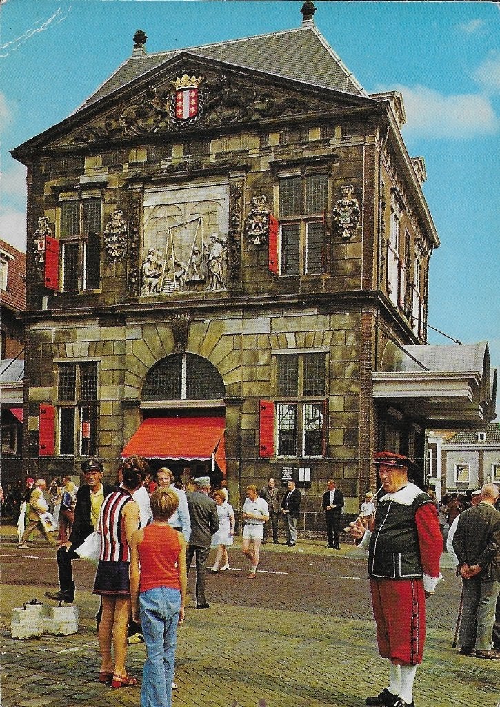Ch1101 Gelopen ansichtkaart gouda de waag, Ophalen of Verzenden, Voor 1920, Gelopen, Zuid-Holland