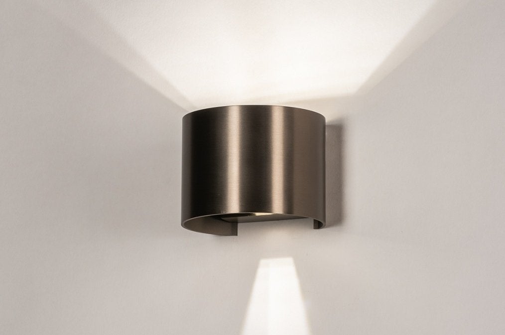 wandlamp koffiebruin bed bedrijf bank keuken lamp up en down, Ophalen of Verzenden, Nieuw