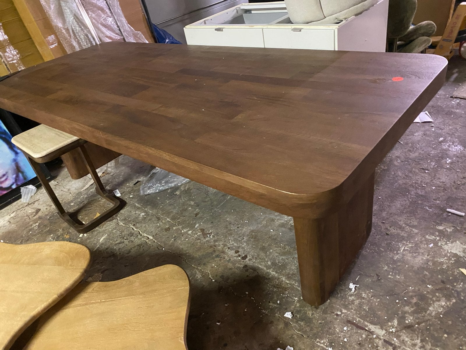 Massief houten eettafel edward 240x100 afgeronde hoeken, Ophalen, Gebruikt, 100 tot 150 cm, 150 tot 200 cm
