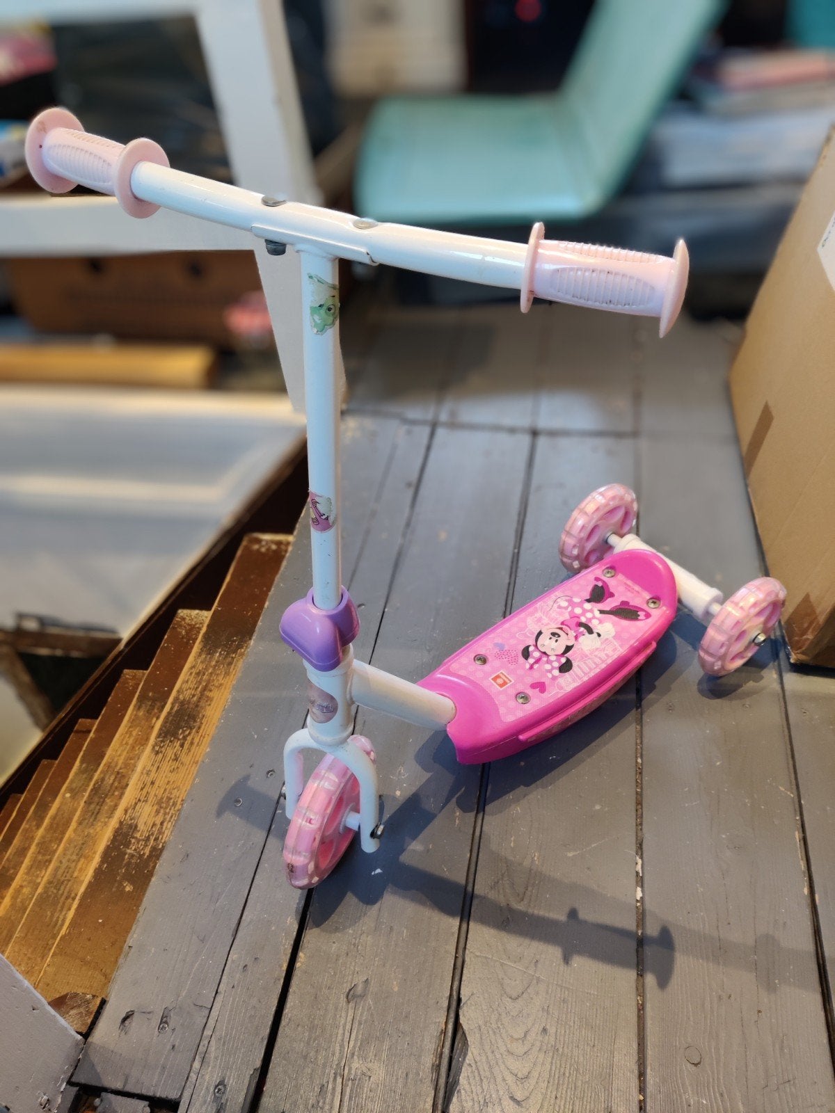 Leuk stepje Minnie Mouse, Fietsen en Brommers, Steps, Ophalen, Gebruikt, Gewone step