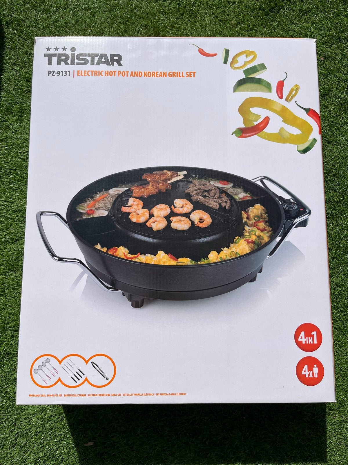 Tristar Elektrische Hot Pot & Koreaanse Grill Set, Ophalen, Zo goed als nieuw, 4 t/m 7 personen