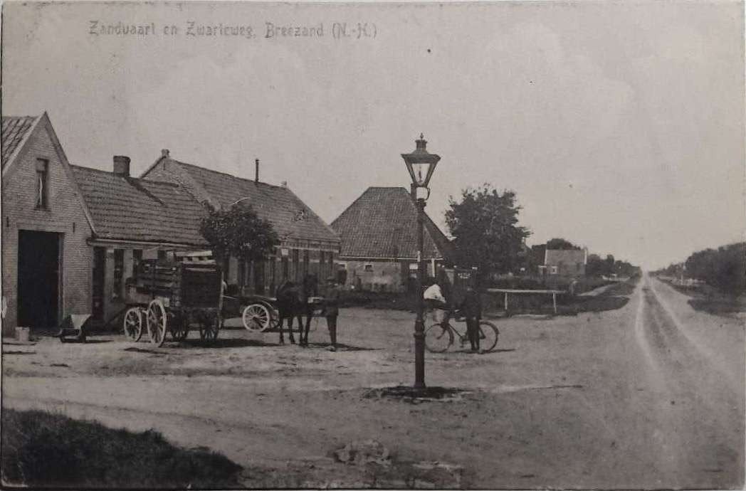 Breezand (Noord-Holland) - Zandvaart & Zwarteweg, Ophalen of Verzenden, Voor 1920, Gelopen, Noord-Holland