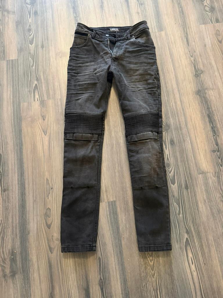 Pando dames motorbroek zwart spijker jeans maat 26/30, Motoren, Ophalen of Verzenden, Tweedehands, Dames, Broek | textiel