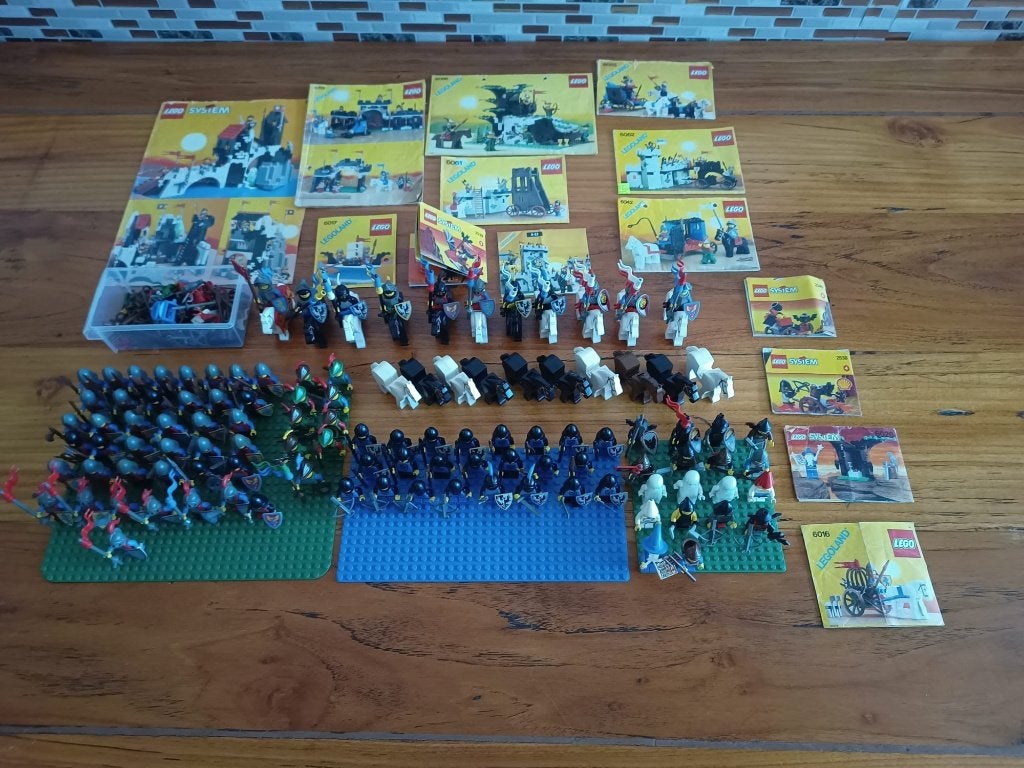 Lego Castle verzameling, ridders, bouwinstructies, Knights, Gebruikt, Inclusief extra onderdelen, Lego, Ophalen of Verzenden