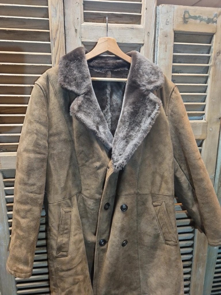 Lammycoat heren, Beige, Overige maten, Ophalen of Verzenden, Zo goed als nieuw