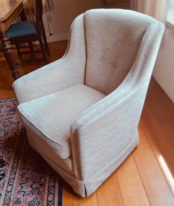 Comfortabele Mol & Geurts stoffen fauteuil, Huis en Inrichting, Fauteuils, Ophalen, Gebruikt, 75 tot 100 cm, Stof