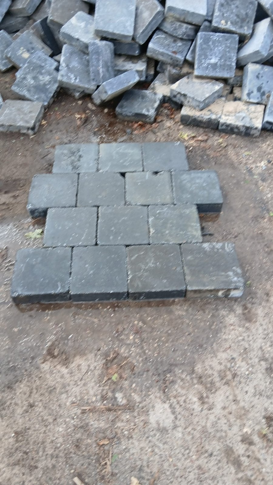Trommel stenen 20x20x6 los en op pallet vanaf, Ophalen of Verzenden, Zo goed als nieuw, Beton, Terrastegels