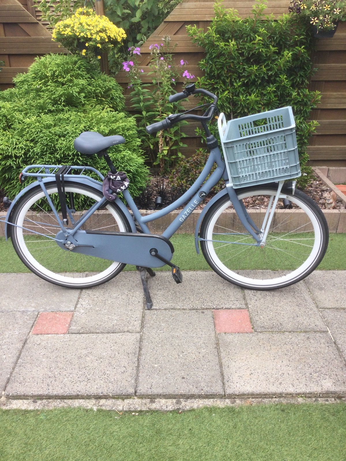 Dames fiets met mandje, Ophalen, Terugtraprem, Gebruikt, Versnellingen