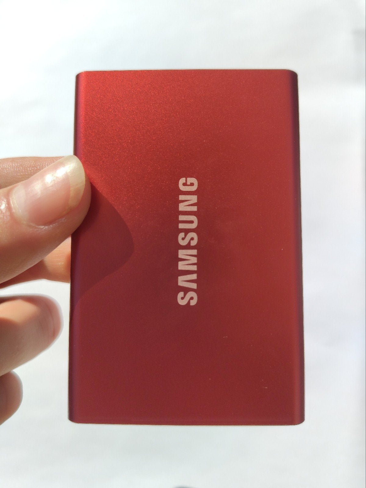 Samsung T7 - 2TB - Rood, Computers en Software, Server, SSD, Ophalen of Verzenden, Zo goed als nieuw