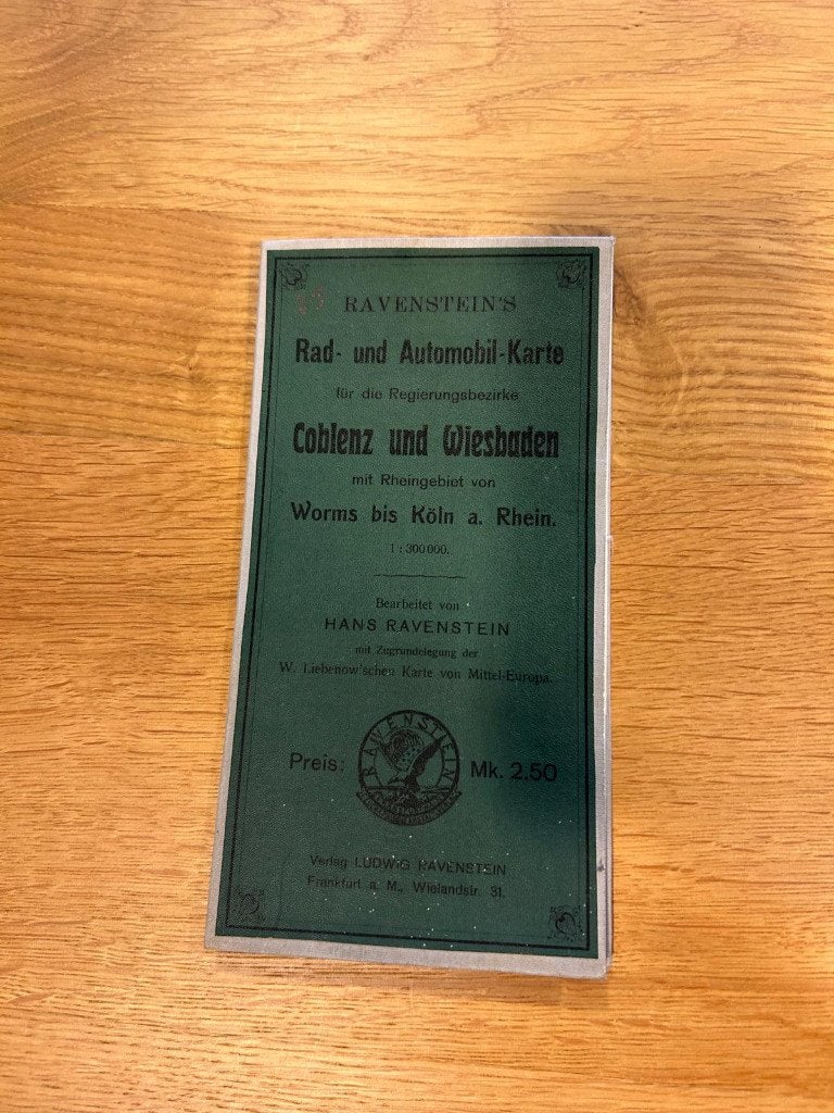 Antieke/oude landkaart van Duitsland (Coblenz und Wiesbaden), Boeken, Atlassen en Landkaarten, Ophalen of Verzenden, Duitsland