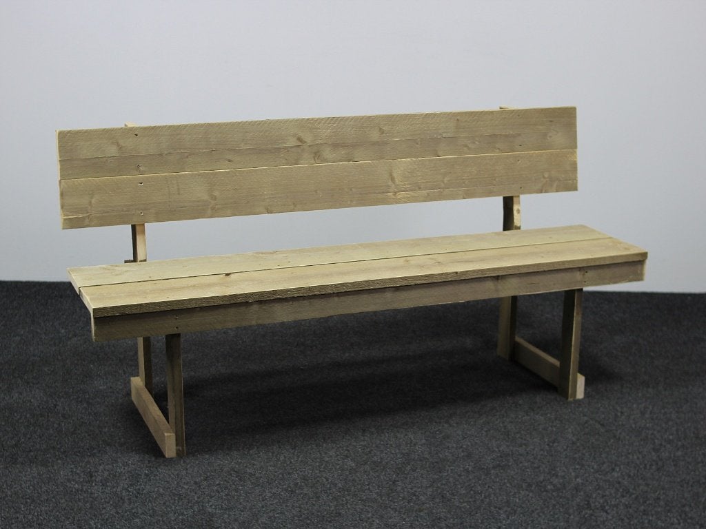 Steigerhouten Bank - 180 cm Breed 19209, Ophalen, 3 zitplaatsen, Steigerhout, Zo goed als nieuw