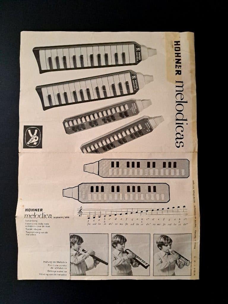 Vintage melodica, merk Hohner type soprano, Duits fabricaat., Muziek en Instrumenten, Blaasinstrumenten | Overige, Ophalen, Gebruikt