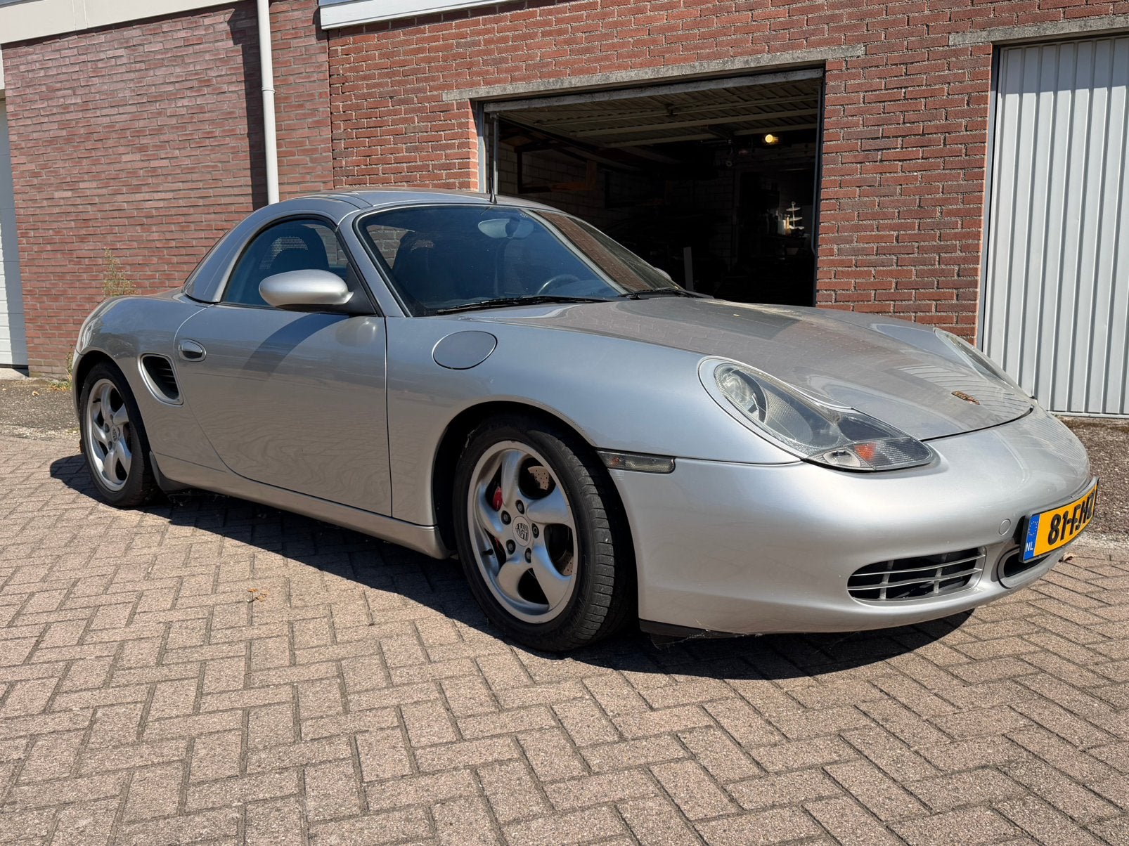 Porsche Boxster 3.2 S AUT 2000 Grijs, Auto's, Achterwielaandrijving, Zwart, Cabriolet, Boxster