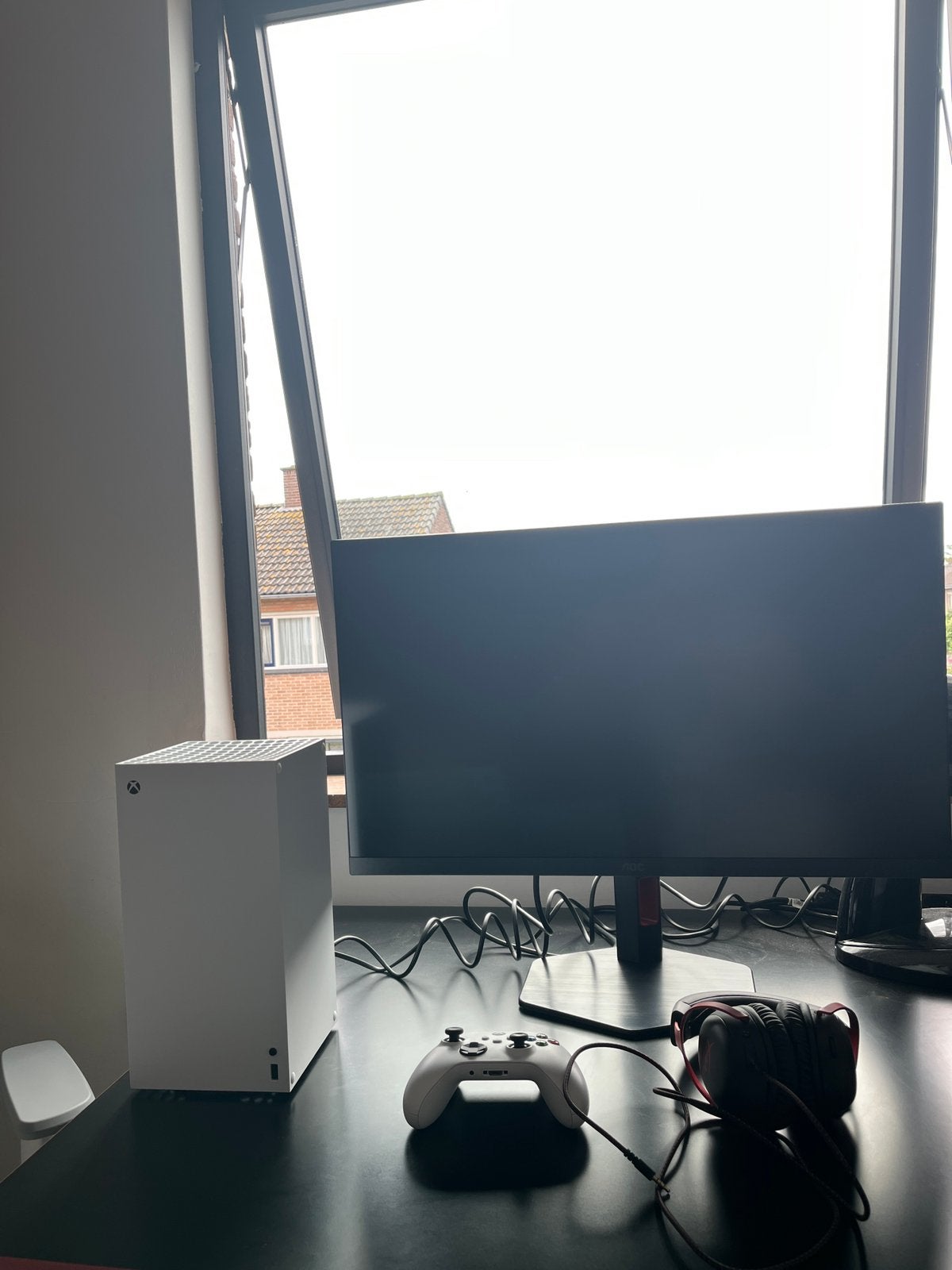 Xbox series X, Gaming headset, gaming monitor., Spelcomputers en Games, Ophalen, Zo goed als nieuw, Xbox Series X