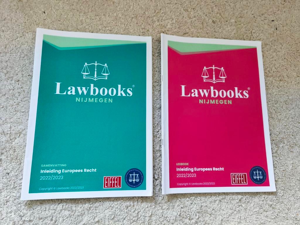 Inleiding Europees Recht Samenvatting Lawbooks Radboud, Boeken, Ophalen of Verzenden, Alpha, WO