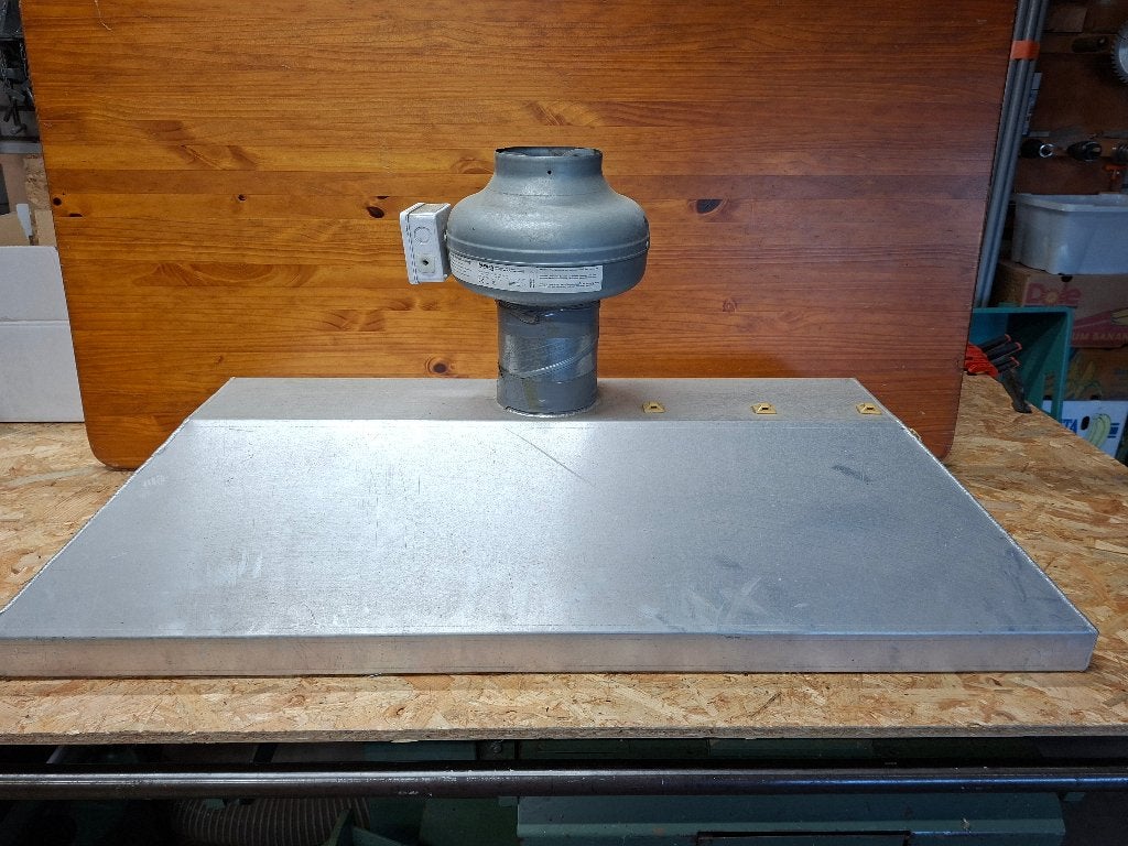 Aluminium afzuigkap met ventilator (120x60x55 cm), Ophalen, Gebruikt, Afzuiger