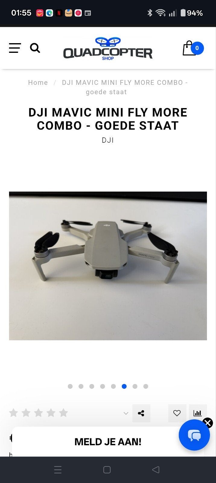 DJI marvic mini fly.more combo met extra vr-bril via de tel., Ophalen of Verzenden, Zo goed als nieuw