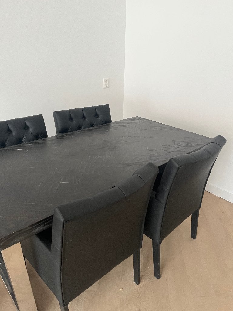 Set richmond collectie eet/salon en bijzettafel, Ophalen, Gebruikt, 4 tot 6 stoelen