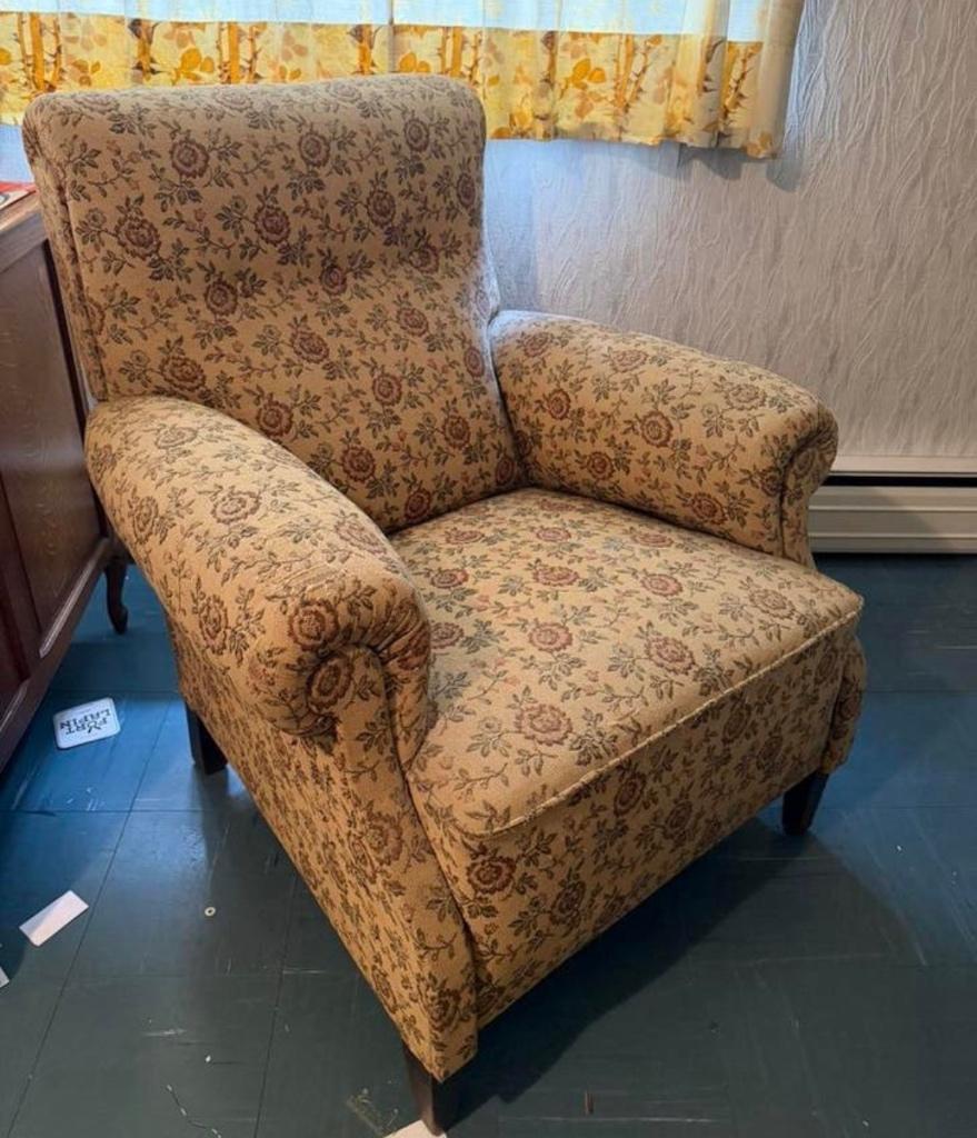 Vintage Fauteuil / zetel - stof, Huis en Inrichting, Fauteuils, Ophalen, Gebruikt, 75 tot 100 cm, 75 tot 100 cm