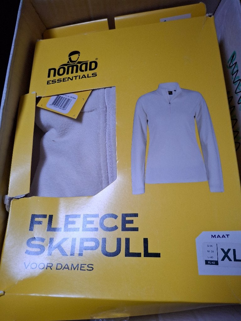 Fleece ski pull dames xl nomad gebroken wit nieuw, Ophalen of Verzenden, Nieuw, Maat 46/48 (XL) of groter, Wit