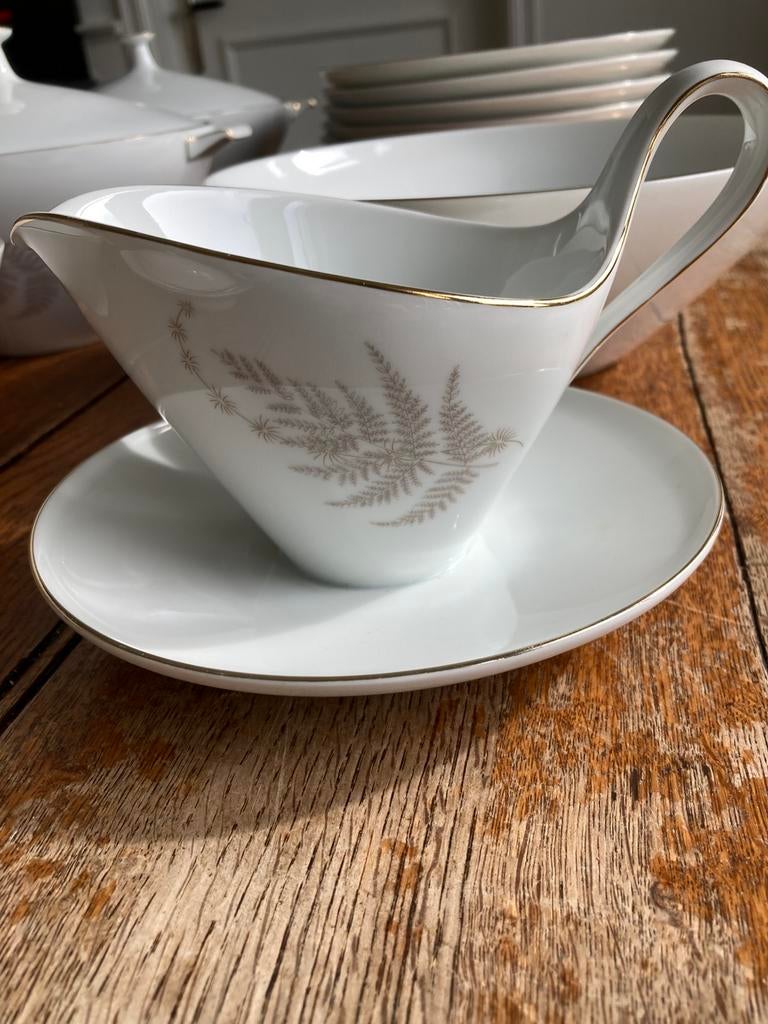 Supermooi Vintage Servies H&C selb Heinrich Bavaria wit/goud, Ophalen