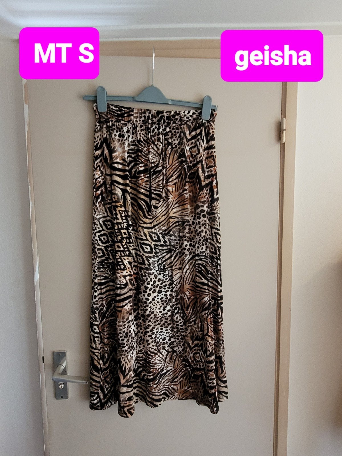 Lange rok met dierenprint - Geisha - Maat S, Geisha, Meerkleurig, Ophalen of Verzenden, Maat 36 (S)