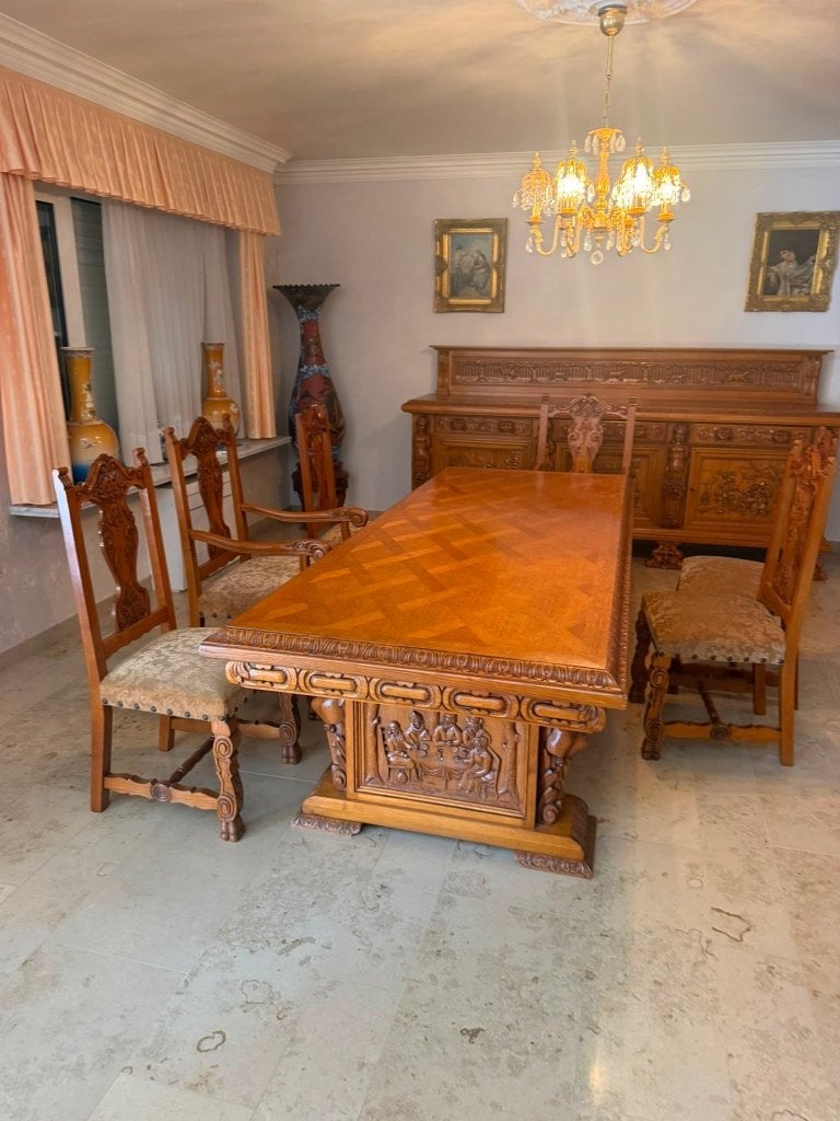 Barok eetkamer, Ophalen