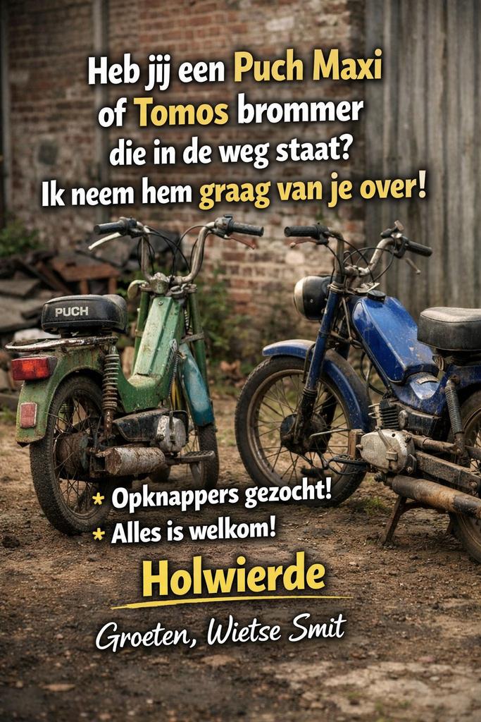 Opknappers gezocht: Puch Maxi en Tomos brommers, Fietsen en Brommers, Brommers | Puch, Ophalen, Gebruikt, Maxi