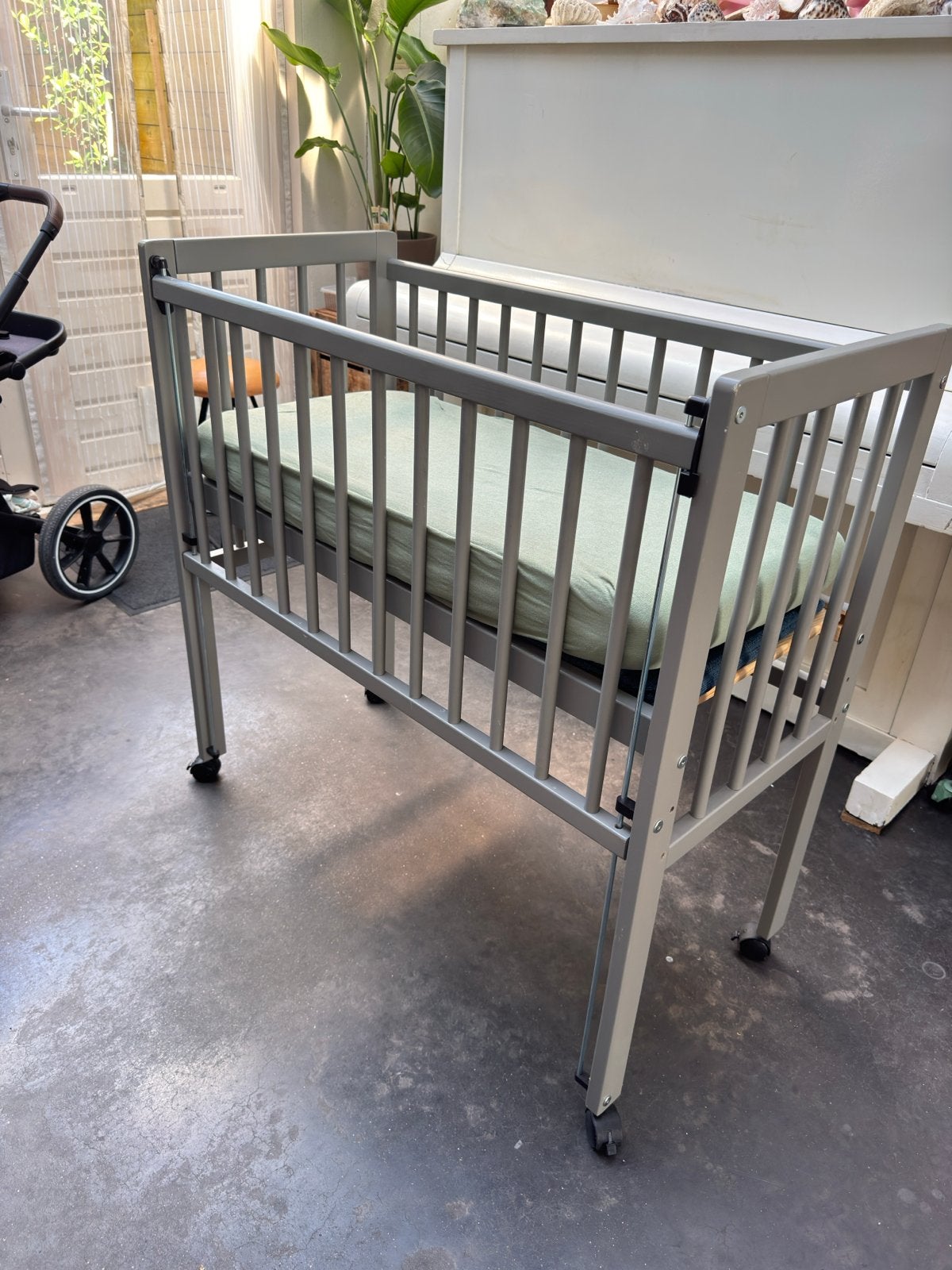 Petite Amélie Co-sleeper/Wieg - Grijs, Ophalen, Gebruikt, Wieg