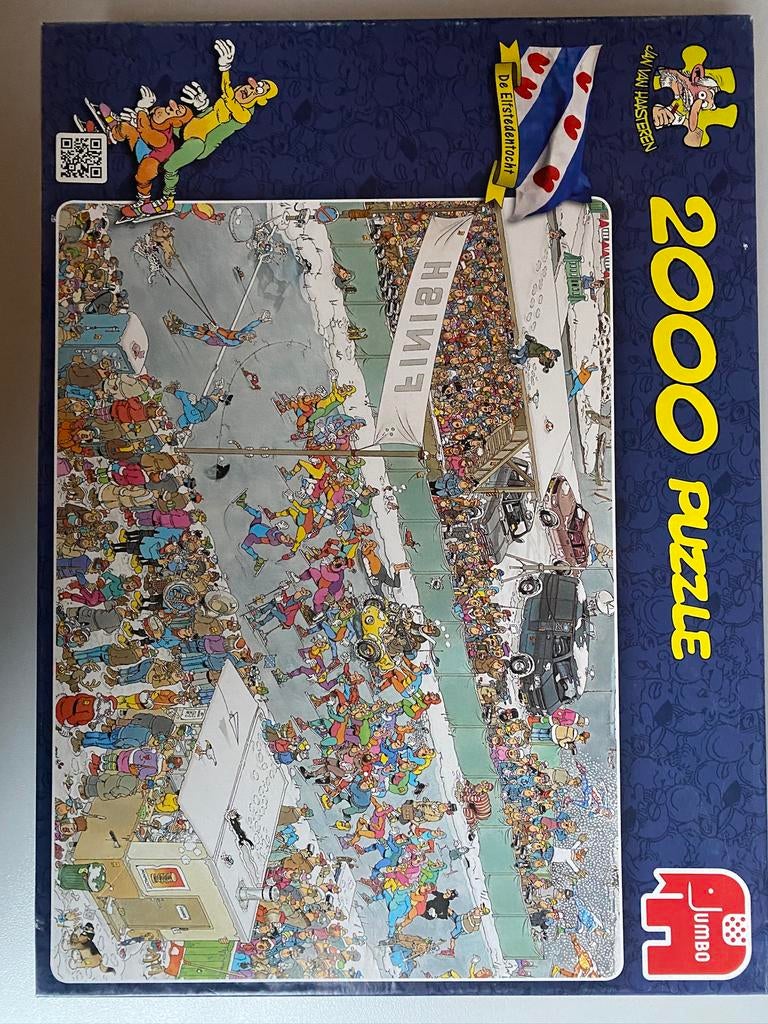 Puzzel Jan van Haasteren 2000 stukjes De elfstedentocht, Hobby en Vrije tijd, Denksport en Puzzels, Ophalen of Verzenden, Meer dan 1500 stukjes