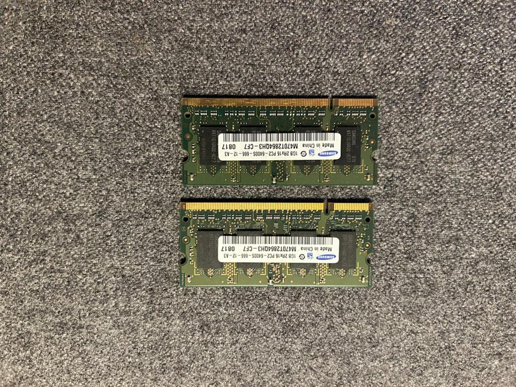 2x 1GB Samsung (voor Apple) DDR2 Laptop RAM Geheugen, Computers en Software, Gebruikt, Ophalen of Verzenden, DDR2, 2 GB