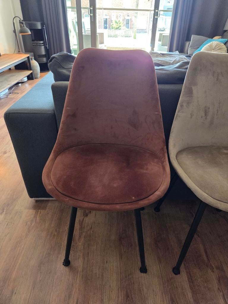 8 Suede stoelen - Diverse kleuren, Ophalen, Gebruikt, Overige kleuren, Vijf, Zes of meer stoelen