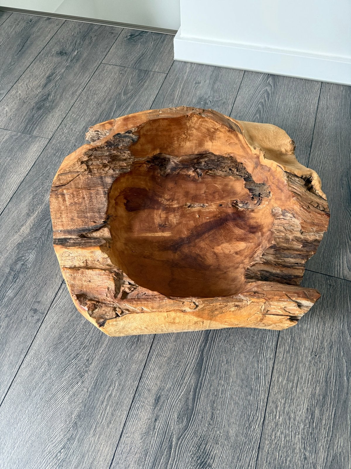 Unieke houten schaal, Ophalen, Rond, Hout