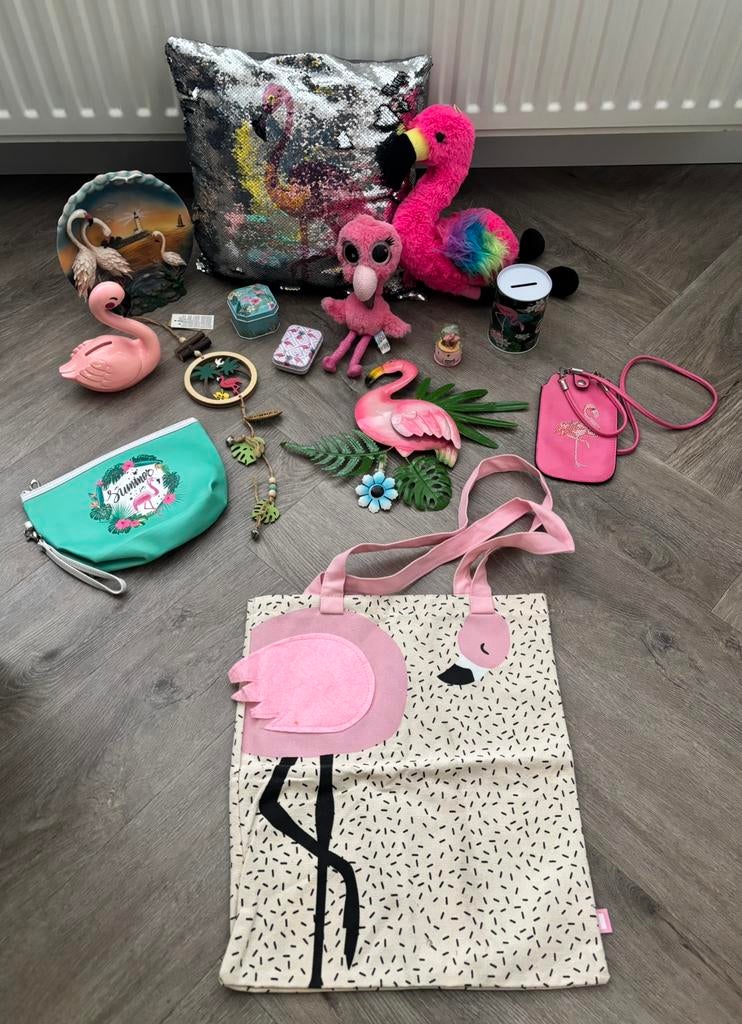 Diverse Flamingo accessoires, Ophalen, Zo goed als nieuw, Wanddecoratie