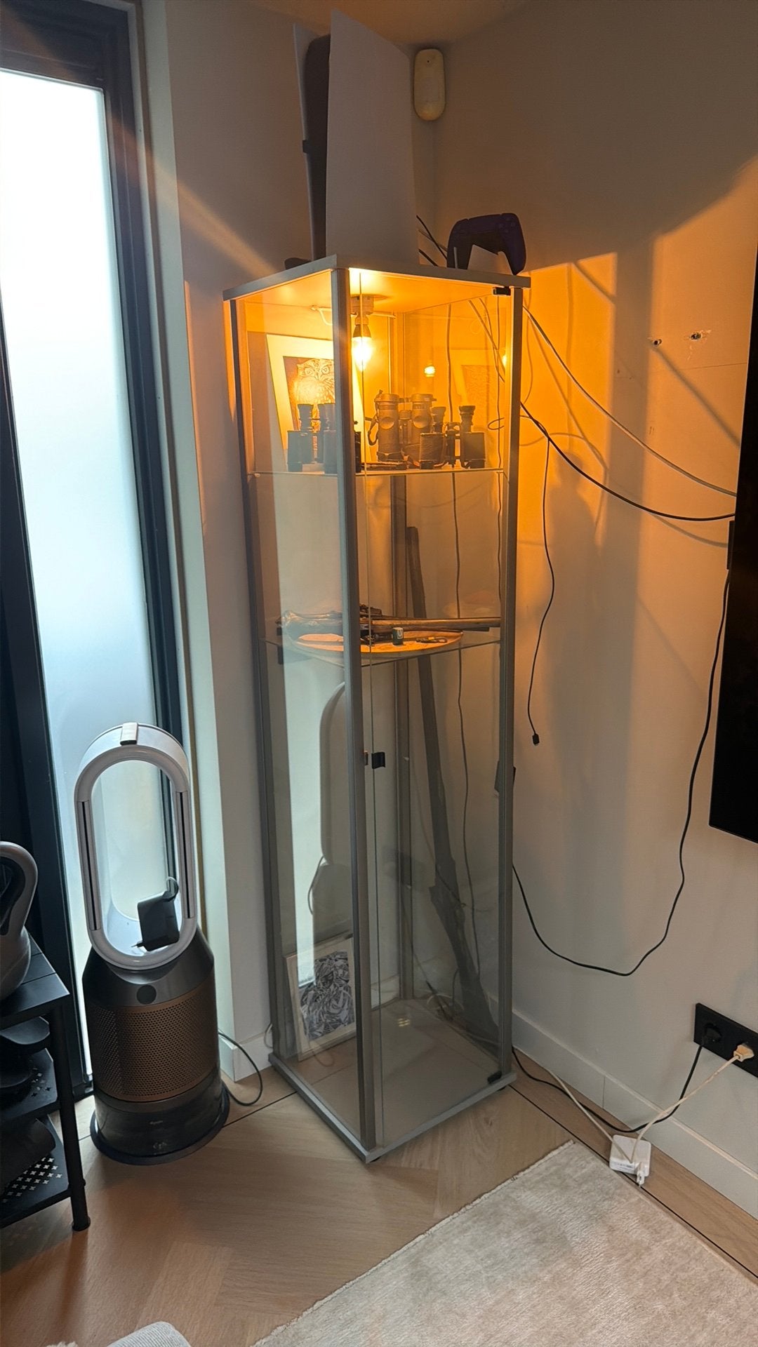 Glazenkast, Huis en Inrichting, Kasten | Vitrinekasten, Ophalen, 50 tot 100 cm, Zo goed als nieuw, Minder dan 100 cm