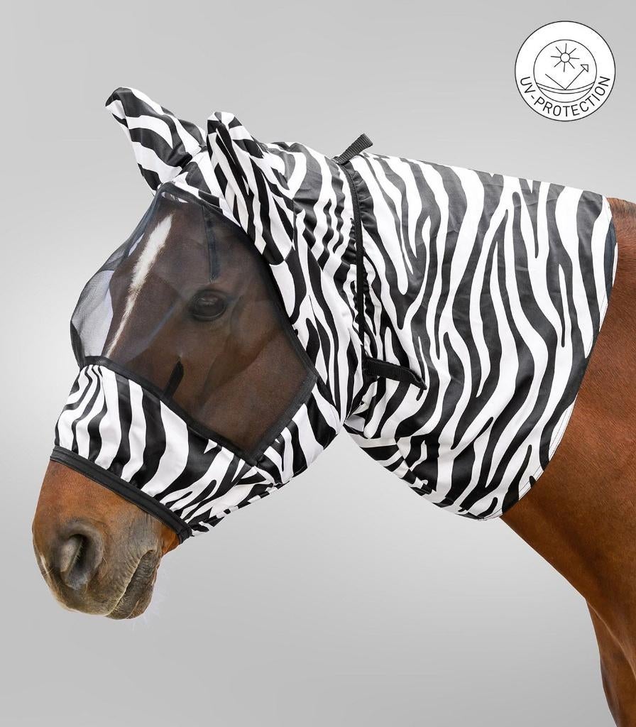 Zebra vliegenmakser eczeemmasker Pony Cob Full Extra Full, Dieren en Toebehoren, De, De, Nieuw, Ophalen of Verzenden